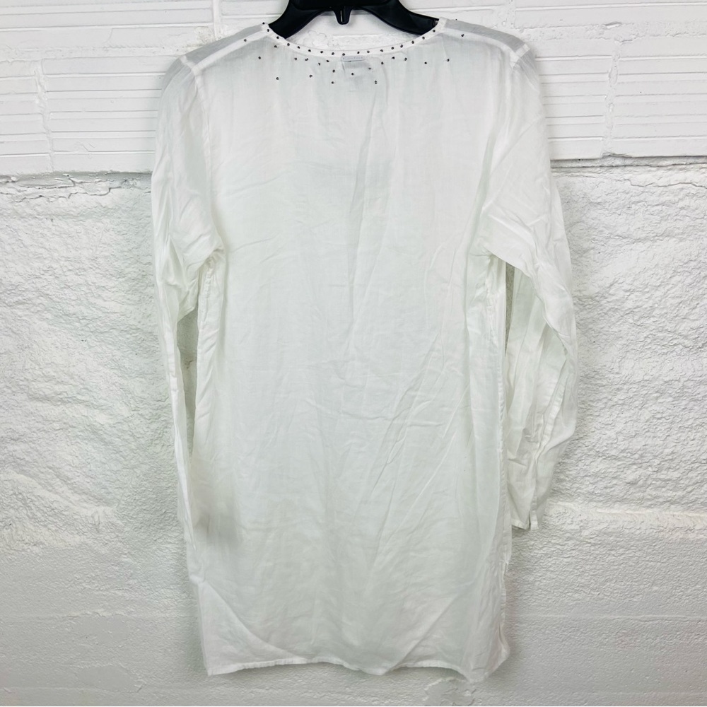 CALVIN KLEIN SWIMWEAR light weight 100% cotton beaded swimsuit coverup medium - Picture 10 of 17
